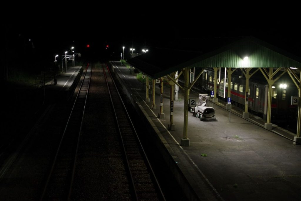 旅情漂う夜の音威子府駅